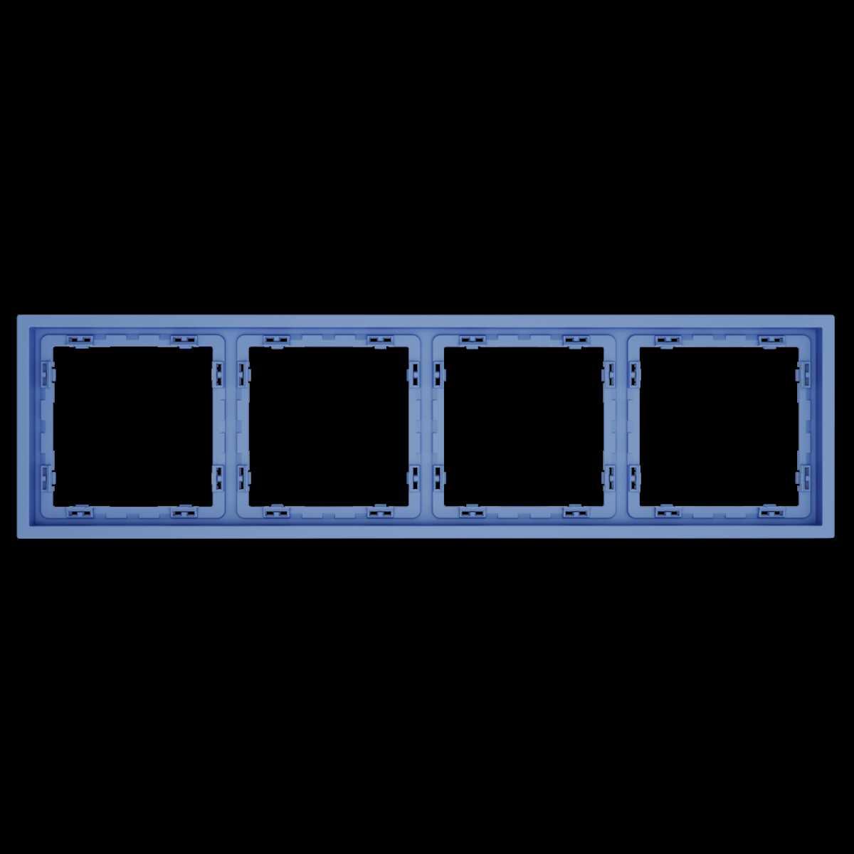 Рамка пластиковая S70 на 4 поста, (деним) Voltum VLS100415
