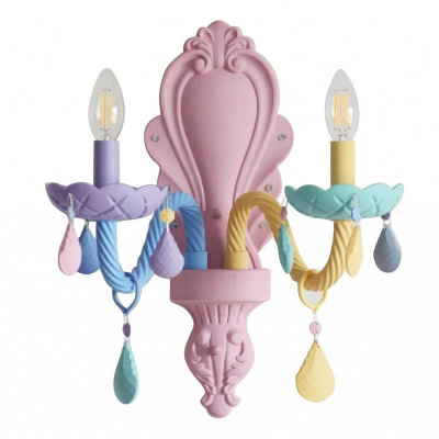 074175-2 Бра АСТРИД мультиколор w27*36 h38 E14 2*40w