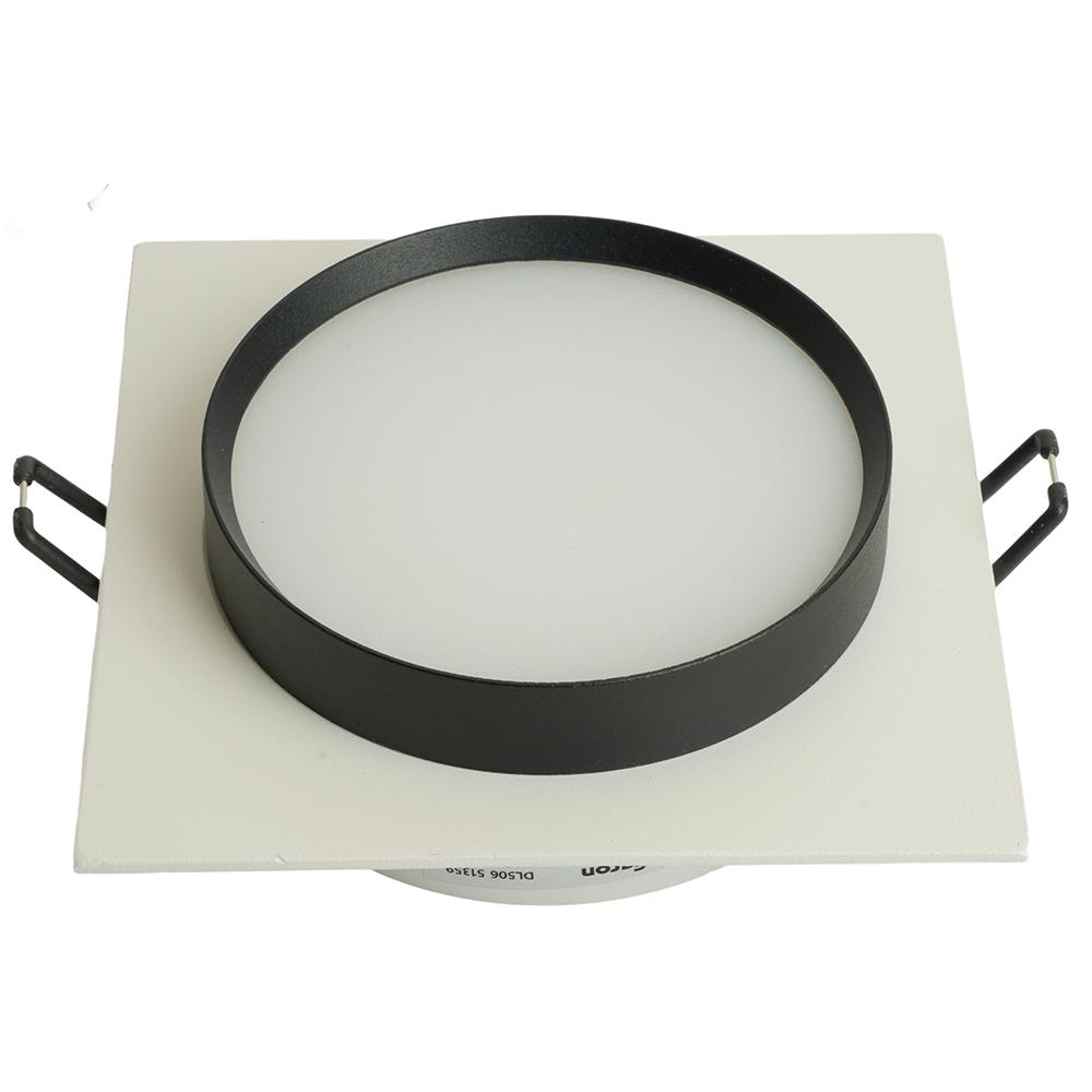 Светильник встраиваемый Feron DL506 потолочный GX53 белый + черный квадрат 51359