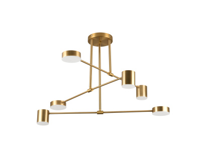 07649-6A,20 Люстра Мекли бронза d85 h45 Led 3*6W+3*8W (3000К)