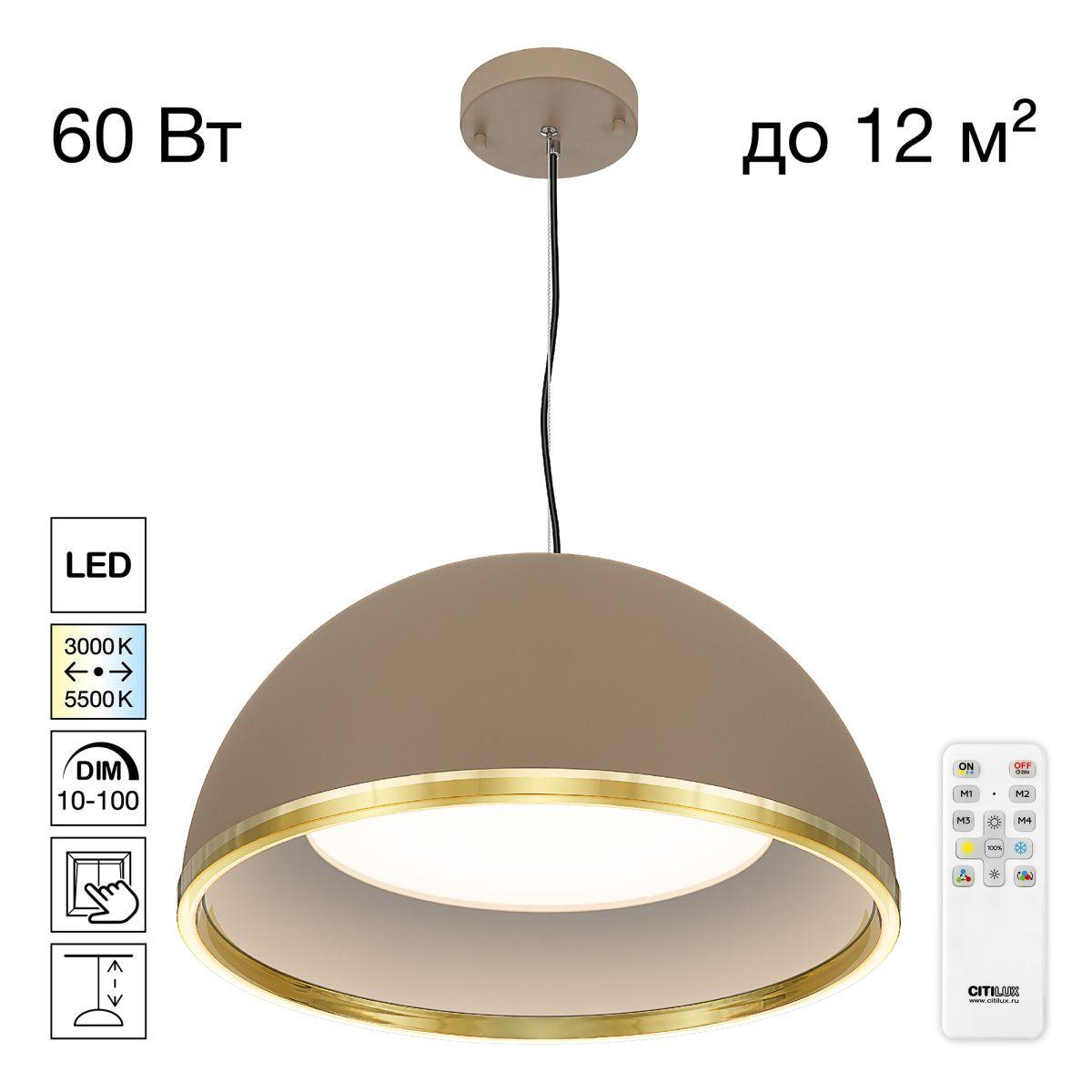 Подвесной светодиодный светильник Citilux Floom CL736252