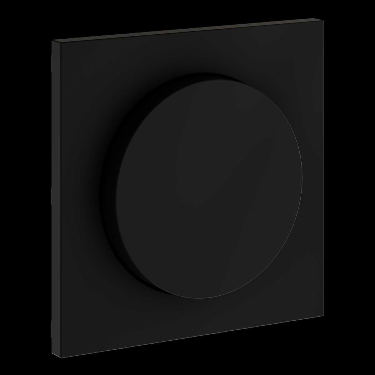 Накладка для светорегулятора поворотно-нажимного S70 (черный матовый) Voltum VLS002008