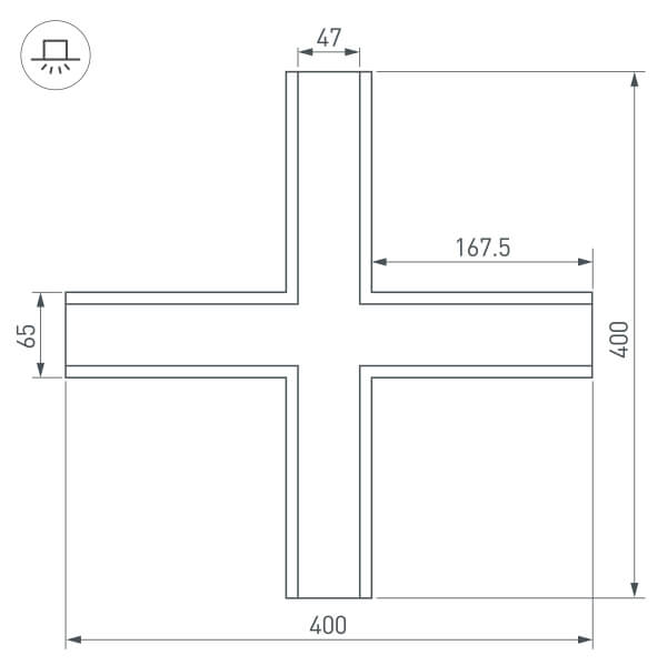 Коннектор T-образный Arlight SL-Linia65-F 030128