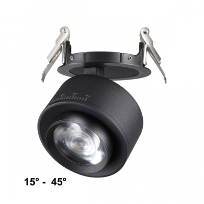 358944 SPOT NT22 черный Светильник встраиваемый светодиодный IP20 LED 4000К 18W 220V EDDY