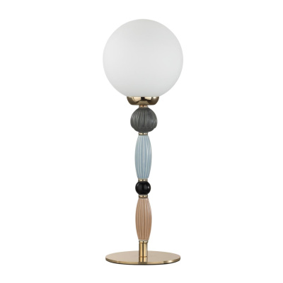 5405/1T MODERN ODL_EX24 83 золотой/коричневый/голубой/белый матов./металл/керамика/стекло Настольная