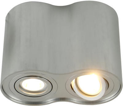 A5644PL-2SI точечный накладной - серебро / алюминий / 2xGU10 2x50Вт / L18xW10xH13 / IP20