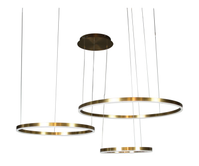 08223,36PA Подвес диммируемый Тор латунь w133.5*95(d80+60+40) h150 Led 110w