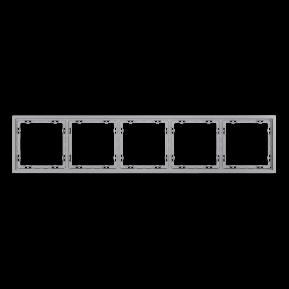 Рамка пластиковая S70 на 5 постов, (серый) Voltum VLS100516