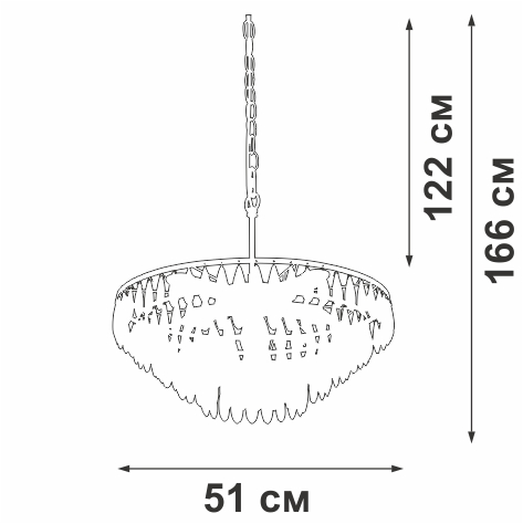 Потолочная люстра Vitaluce V5352-1/5