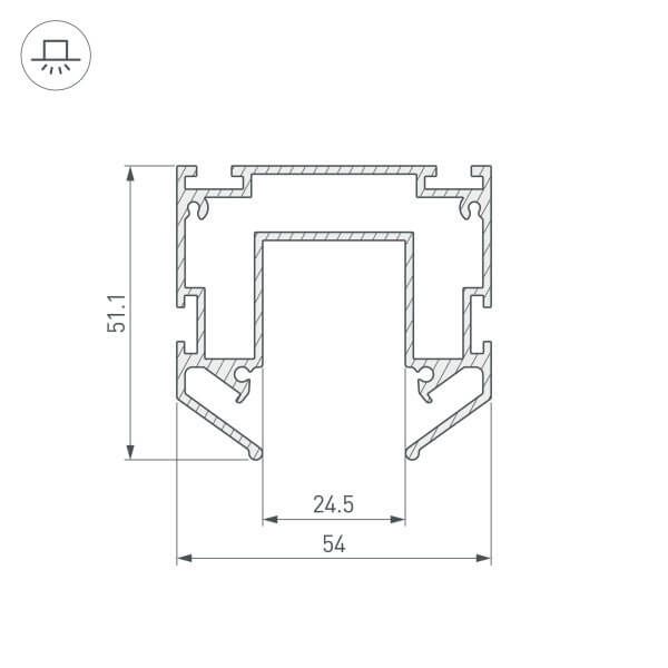 Профиль-держатель Arlight для магнитного шинопровода MAG-STRETCH-25-2000 035719