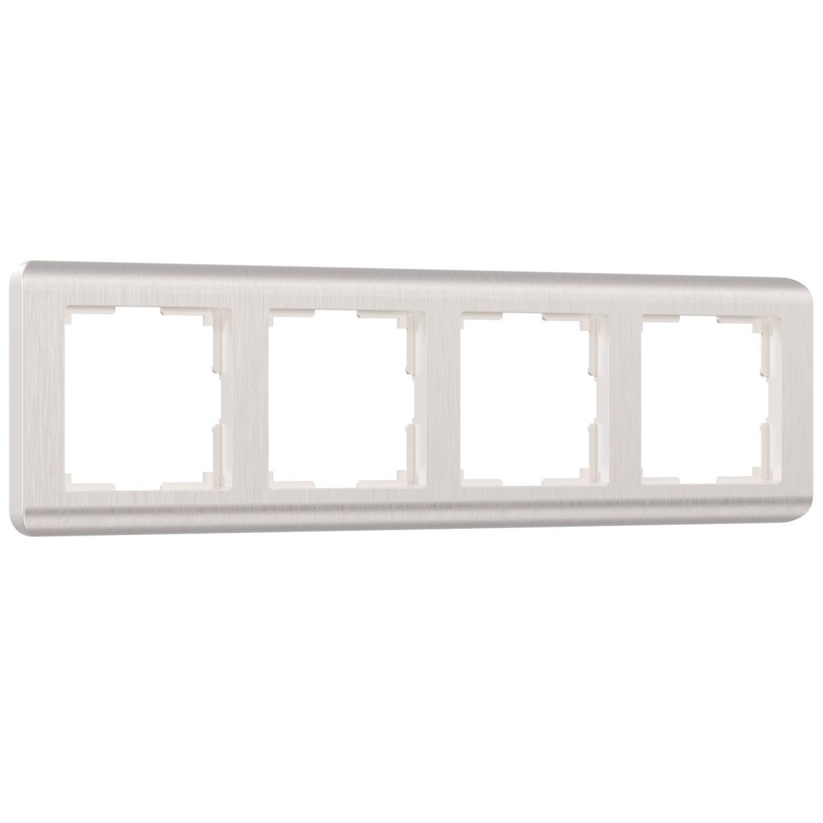 Рамка на 4 поста Werkel Stream перламутровый W0042113 4690389162503