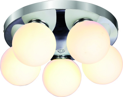 A4445PL-5CC СВЕТИЛЬНИК ПОТОЛОЧНЫЙ  Хром / H16xW37xL37 / 5x33W,5xG9 / 5x330lm 2700K CRI≥70