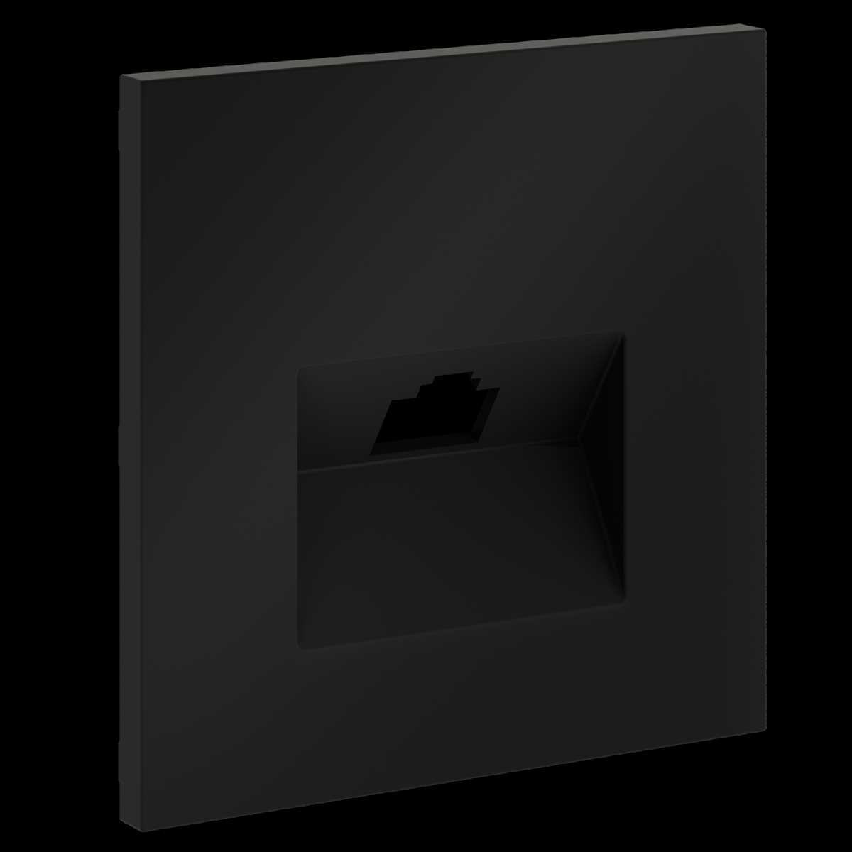 Накладка для розетки компьютерной RJ45 кат.6 S70 (черный матовый) Voltum VLS001308