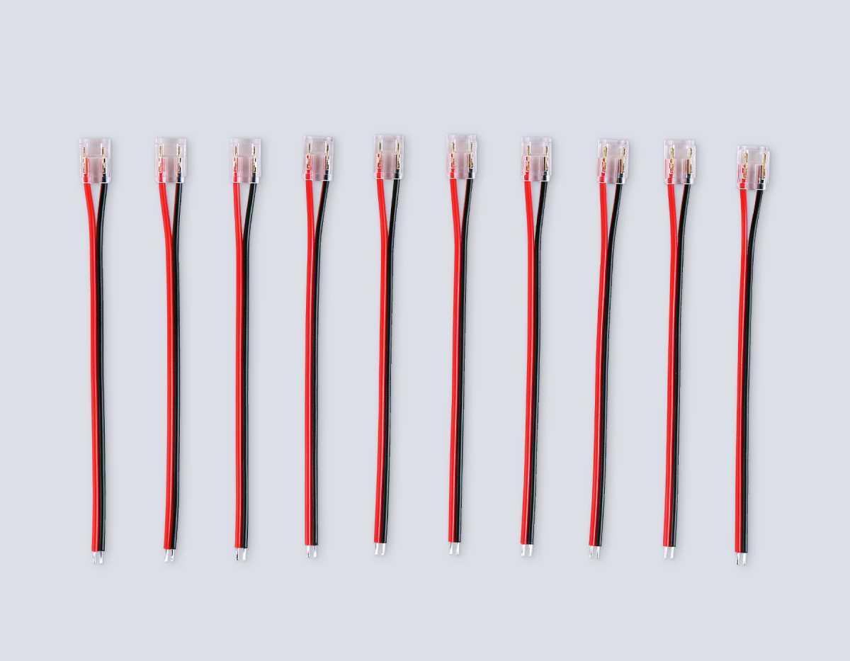 Соединитель гибкий односторонний AMBRELLA LIGHT ILLUMINATION COB 12/24V для лент 8/10mm (2 конт.) (10шт. в комплекте) GS7375