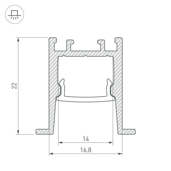 Профиль Arlight SL-Comfort-2322-F-2000 Anod 031770