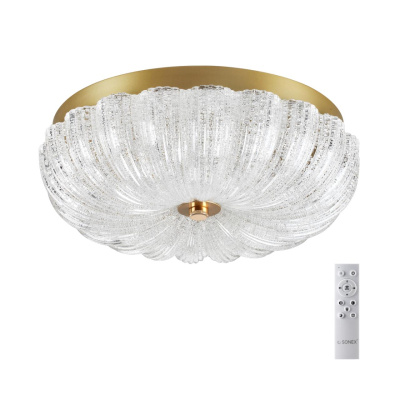 7719/36L PIKO LED Светильник металл/стекло/прозрачный/золотой LED 36Вт 3000-6500K D300 IP20 пульт ДУ