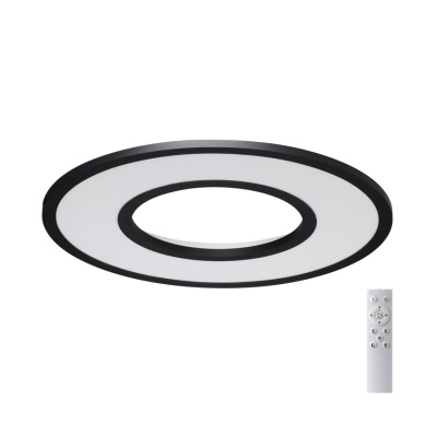 7717/52L MITRA LED SN Светильник металл/акрил/белый/черный LED 52Вт 3000-6500К D590 IP20 пульт ДУ AL