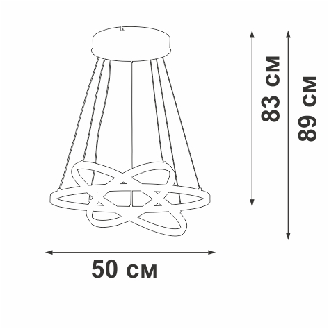 Подвесной светодиодный светильник Vitaluce V2515DT-8/3S