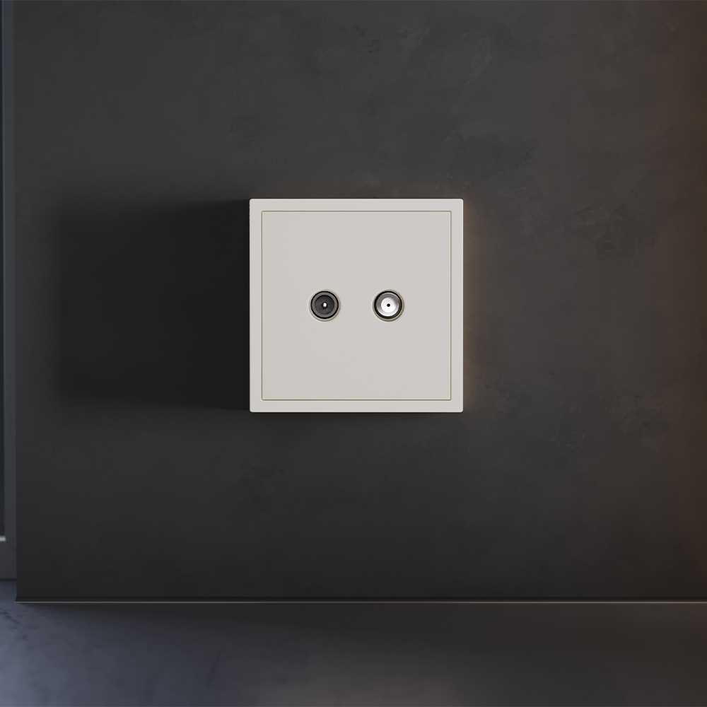 Накладка для розетки телевизионной оконечной TV+SAT, S70 (хлопок) Voltum VLS001613