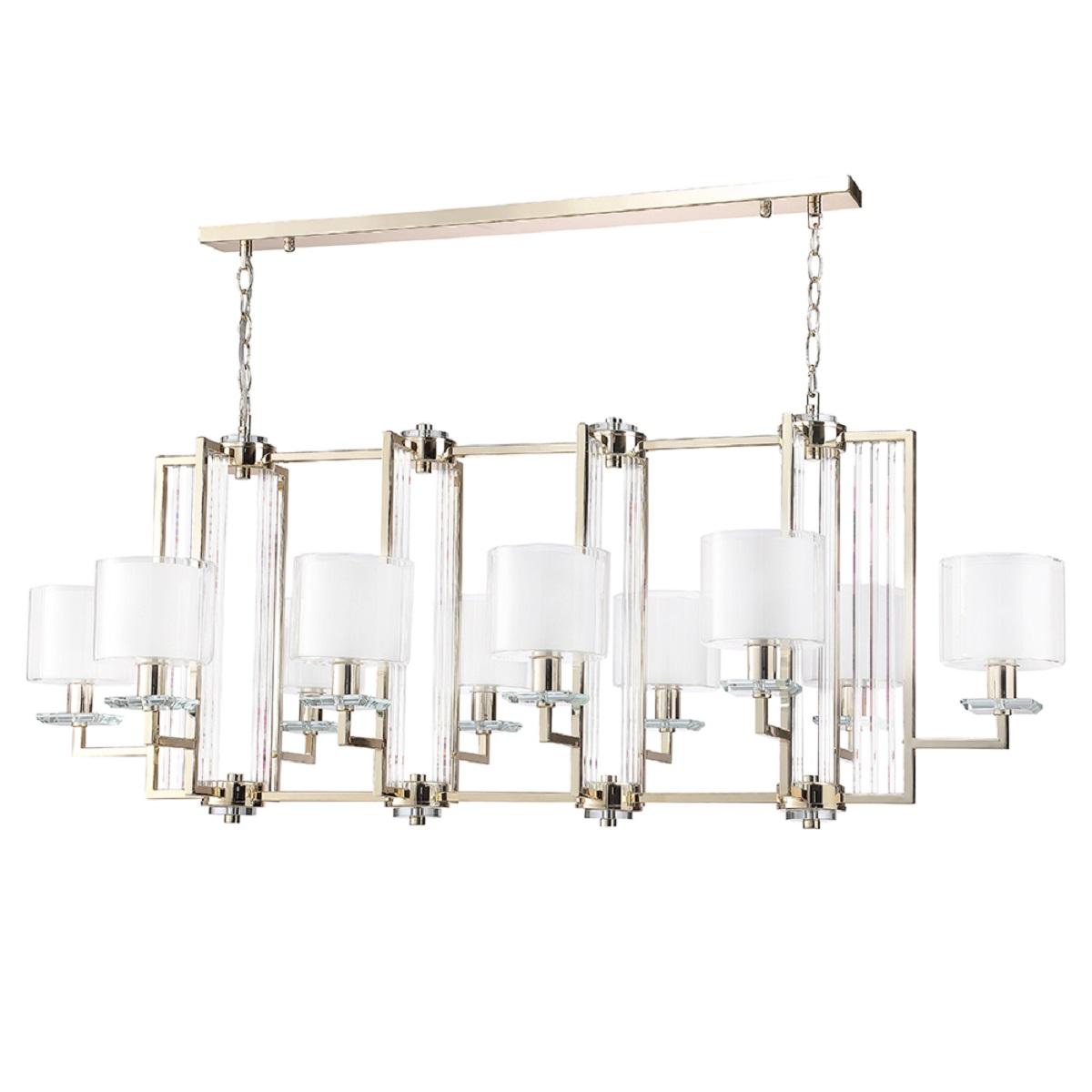 Подвесная люстра Crystal Lux Nicolas SP10 L1300 Gold/White