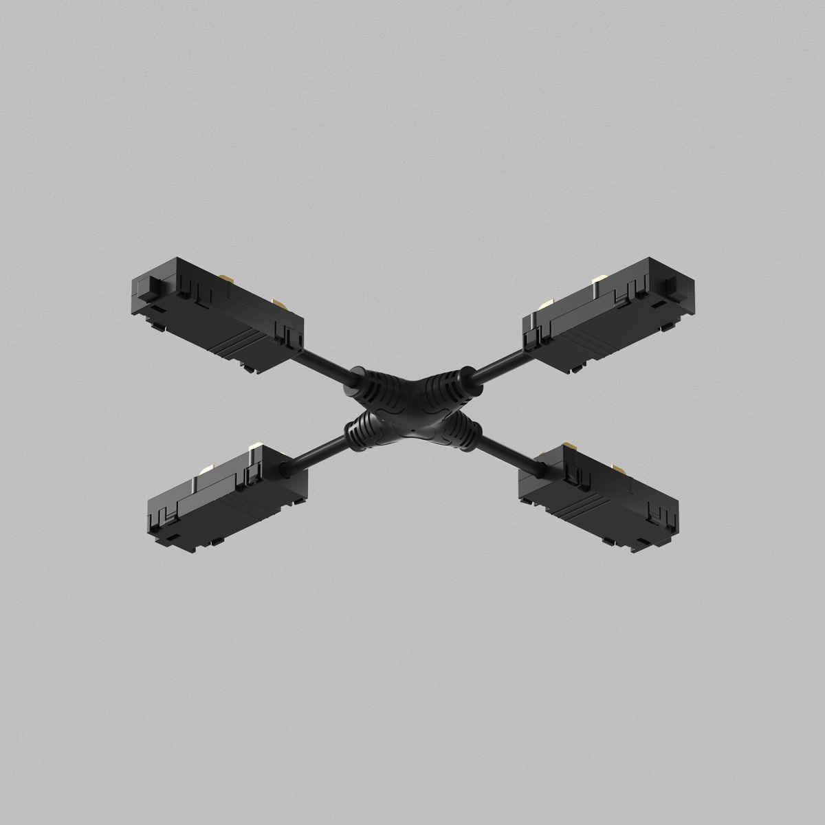 Коннектор X-образный гибкий Denkirs Smart Hide TR2116-BK