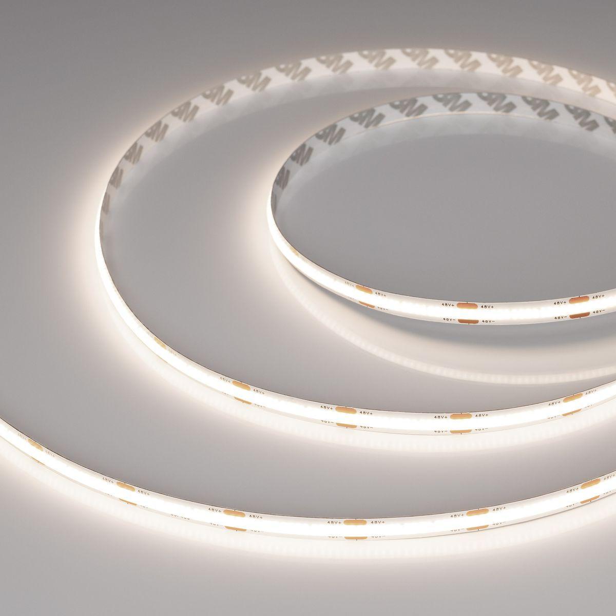 Светодиодная лента Arlight 10W/m 480LED/m CSP дневной белый 50М COB-X480-8mm 48V Day4000 043259