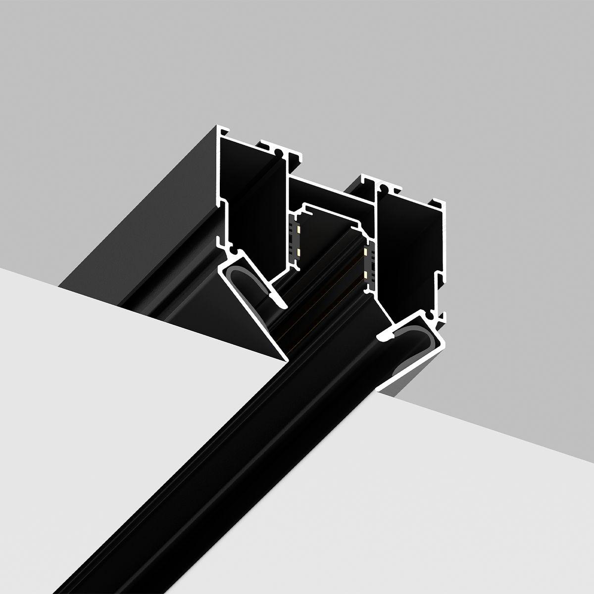 Встраиваемый магнитный шинопровод в натяжной потолок Crystal Lux Space CLT 0.134 01 L2000 BL