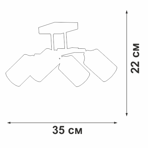 Потолочная люстра Vitaluce V2833-1/4PL