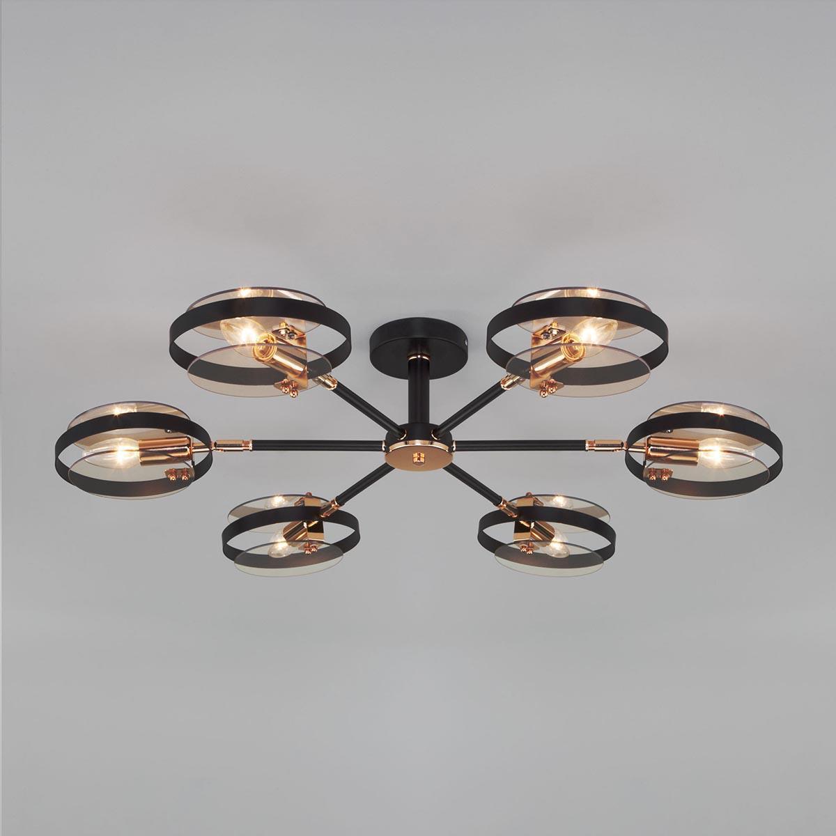 Потолочная люстра Eurosvet Gallo 70121/6 черный