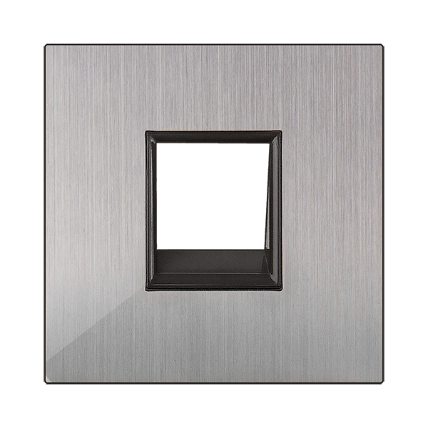 Лицевая панель Werkel розетки RJ45 и RJ11 глянцевый никель WL02-RJ-CP 4690389100406