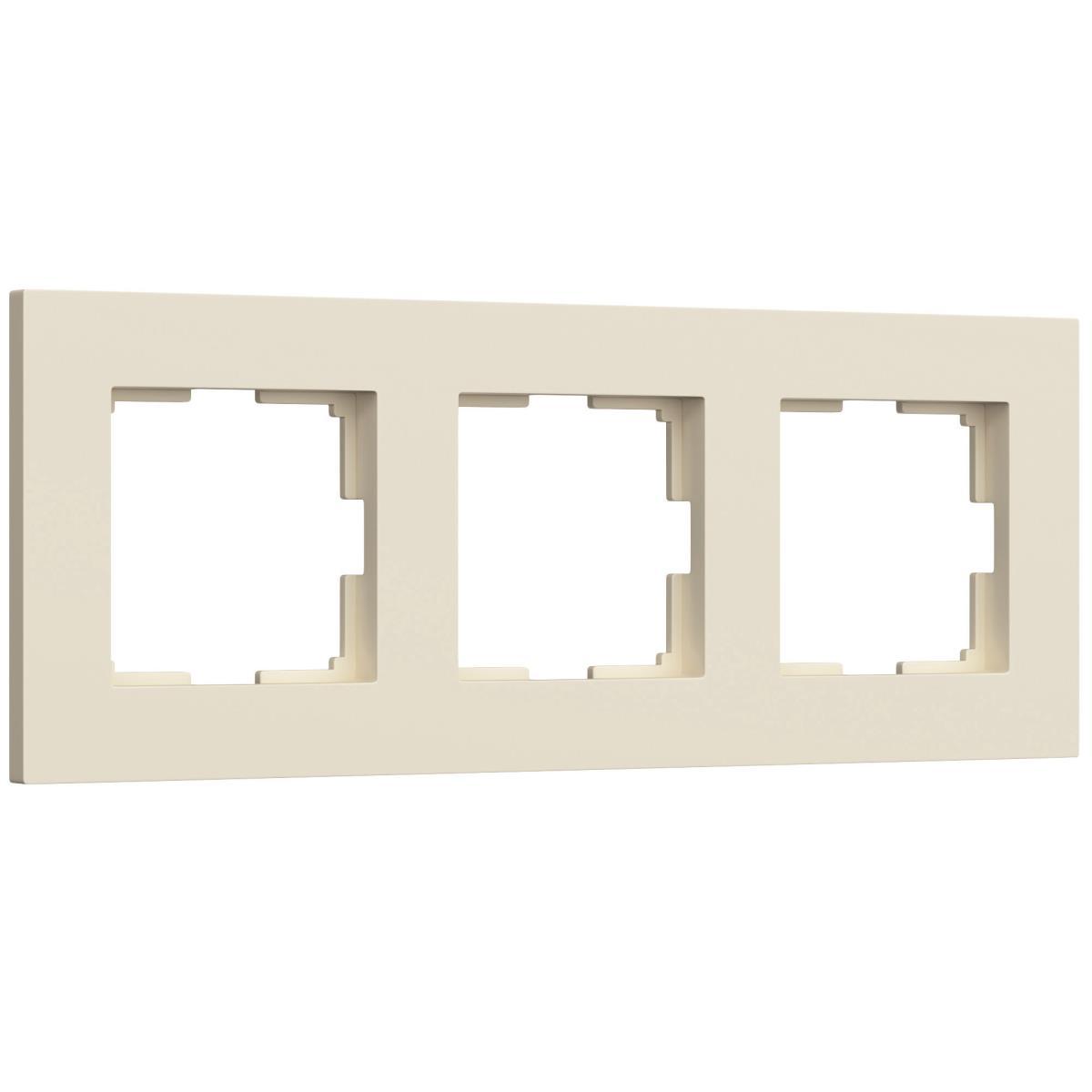 Рамка на 3 поста Werkel Slab айвори матовый W0032962 4690389193446