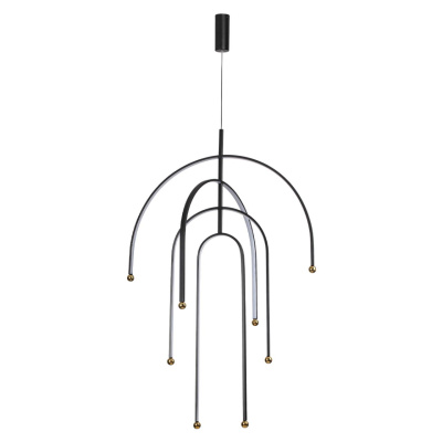 6633/95L HIGHTECH ODL24 металл/черный/акрил Подвесной светильник  (регулируемые рожки) LED 95W 3000K