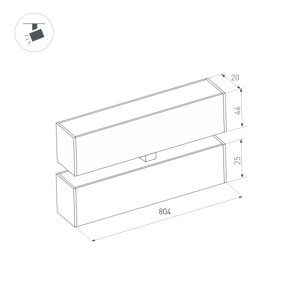 Трековый светодиодный светильник Arlight Mag-Flat-Fold-25-S804-24W Warm3000 034240