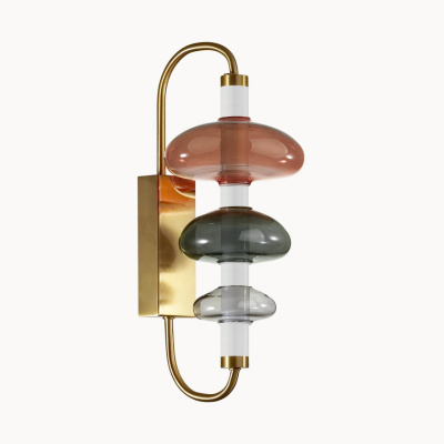 5411/9WL L-VISION ODL_EX24 45 бронзовый/серый/бордовый/белый/металл/стекло/акрил Бра LED 9W 4000K AM