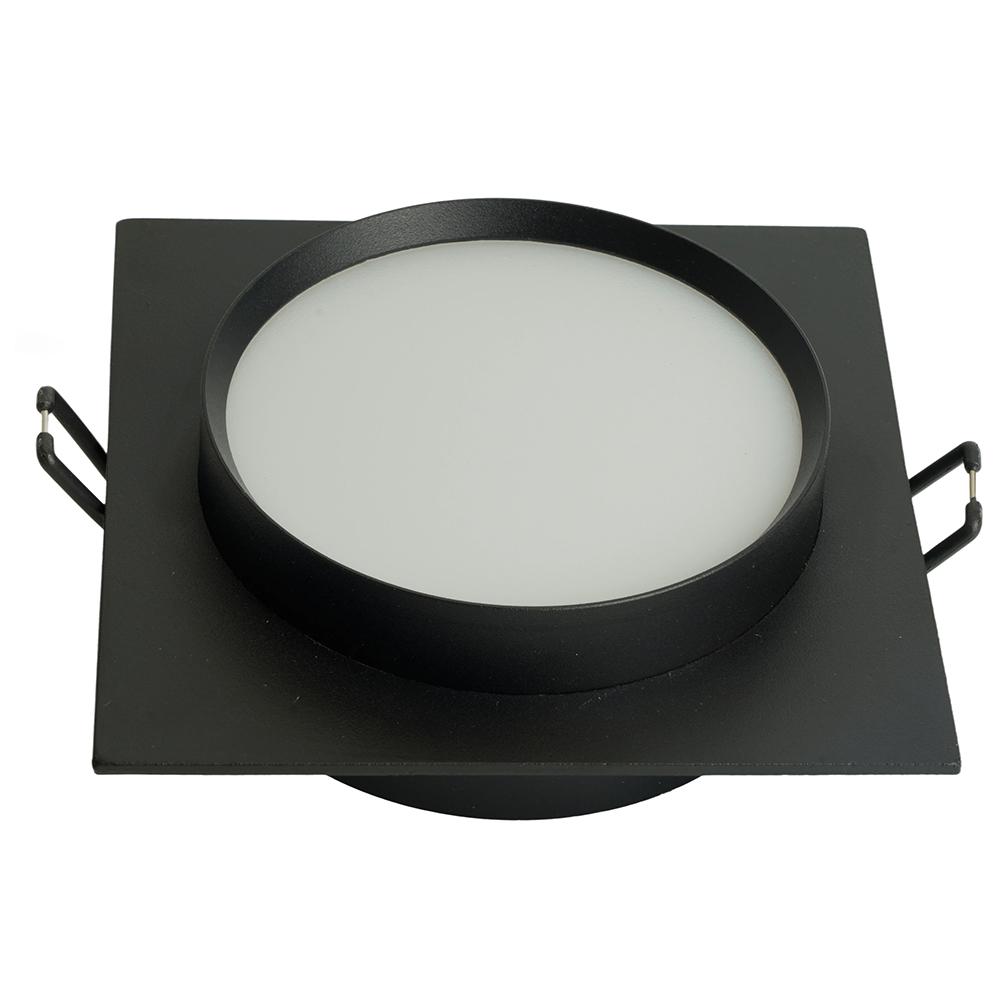 Светильник встраиваемый Feron DL506 потолочный GX53 черный круг 51357