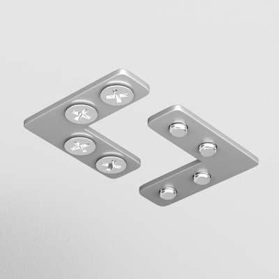 TRA034CL-SC-42S Соединитель угловой для шинопроводов Exility Gravity натяжного потолка, 2шт