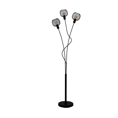 43377 Торшер WRINGTON 1, 3X40W(E14), L340, B305, H1495, осн.Ø230, сталь, черный