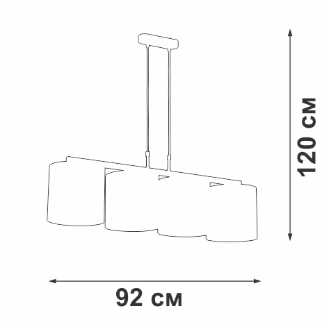 Потолочная люстра Vitaluce V2882-1/4S