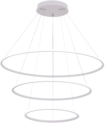A2500SP-3WH люстра - белый / металл / 1xLED 1x93Вт / L80xW80xH5 / дл. цепи/шнура 19 см лампа в компл