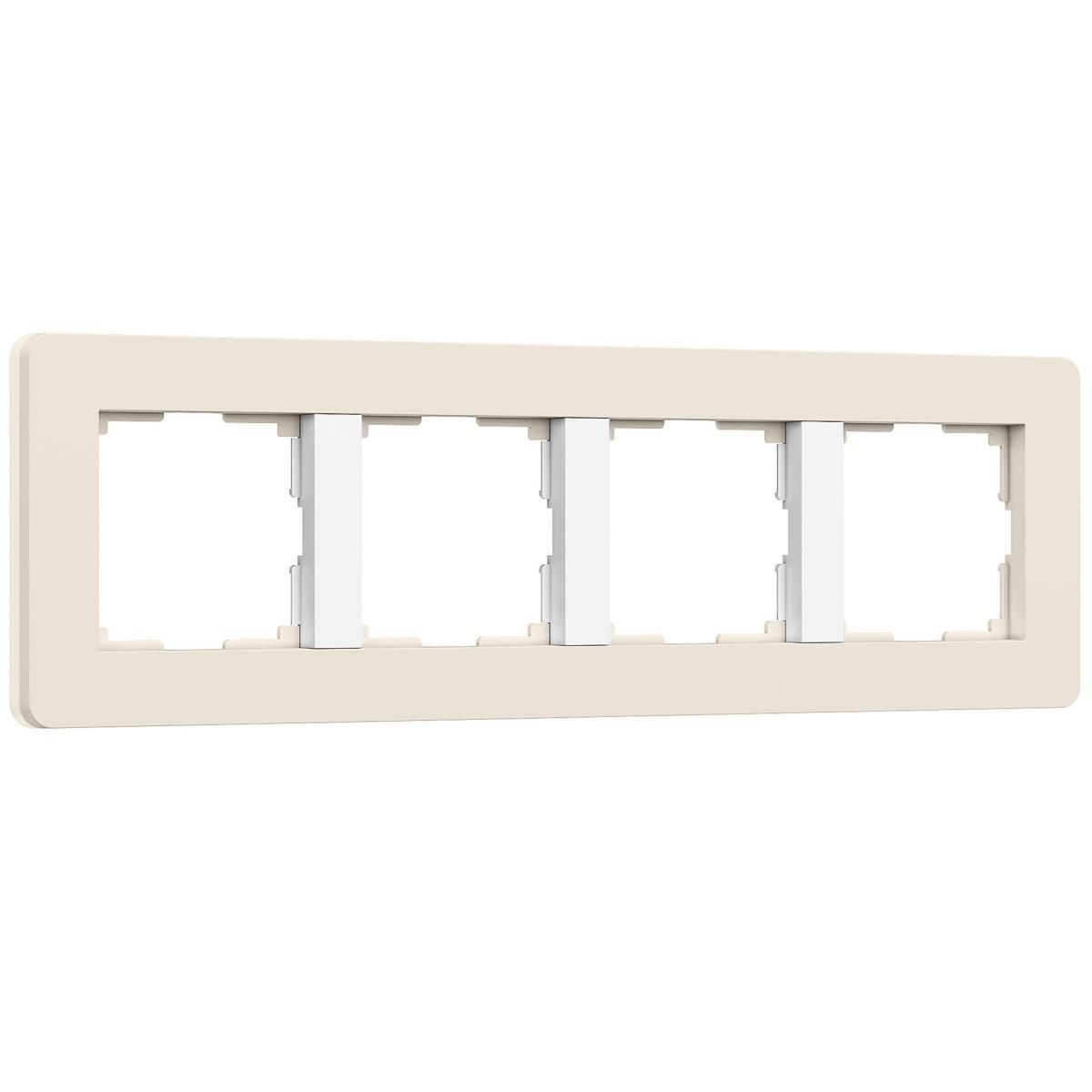 Рамка Werkel Split на 4 поста айвори/белый W0043066 4690389206092