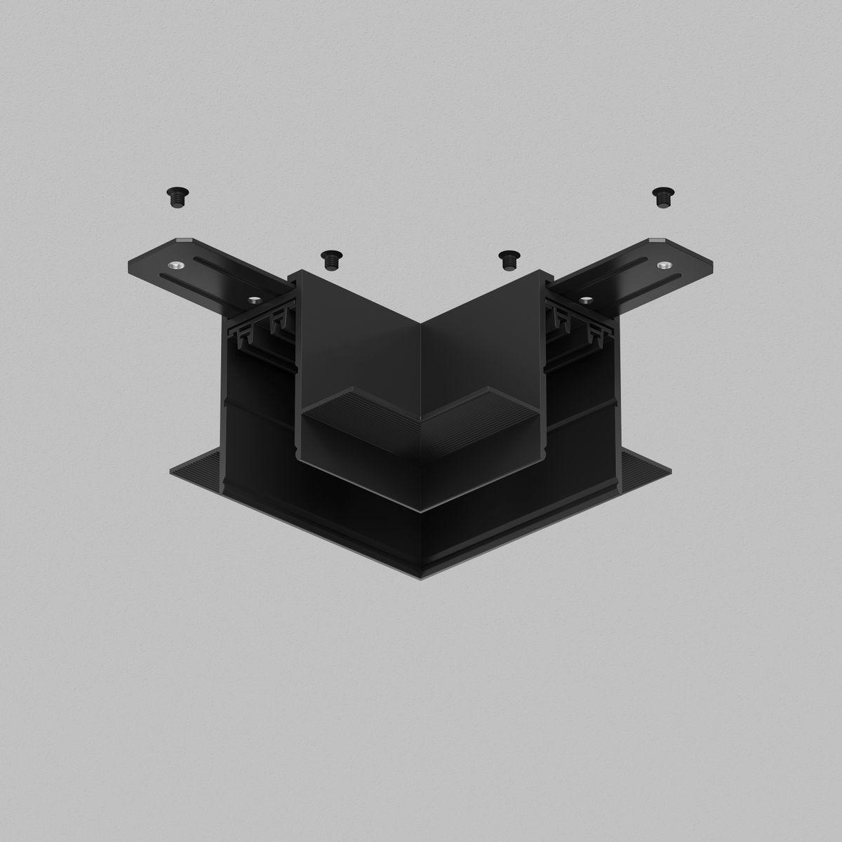 Коннектор L-образный потолок-потолок Denkirs Smart Hide TR2112-BK