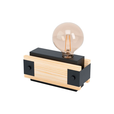 43469 Наст. лампа LAYHAM, 1х16W (E27), L200, B85, H100, дерево, сталь, черный