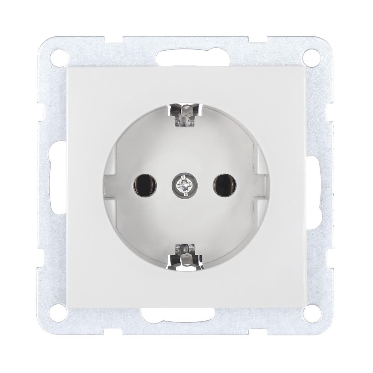 Розетка LK Studio с з/к, без шторок (белый) LK60 863104-1