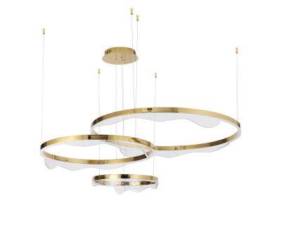 08263,36P Подвес Кастела диммируемый латунь w133.5*95(80+60+40)  h150 Led 100W (3000K)