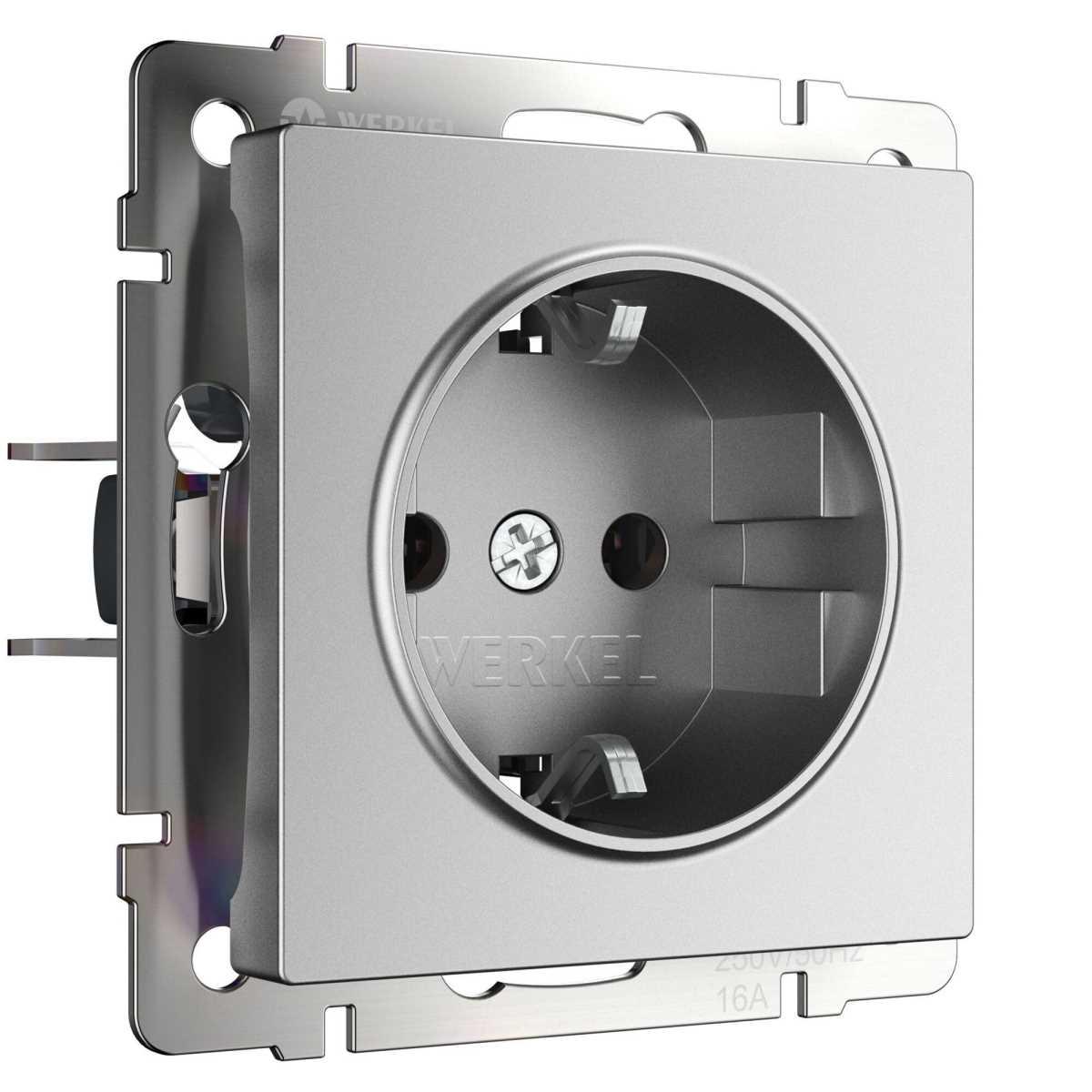 Розетка Werkel серебряный матовый W1171065 4690389195570