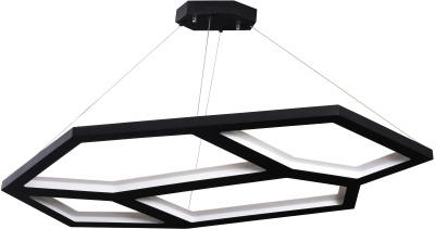 A2515SP-1BK люстра - черный белый / металл крашеный / 1xLED 1x70Вт / L140xW69xH5 / дл. цепи/шнура 12