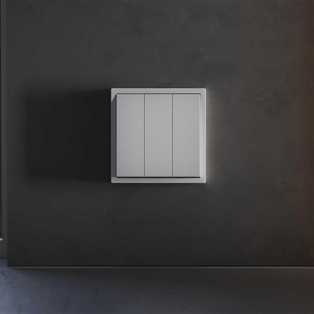 Клавиши для выключателя/переключателя трехклавишного, S70 (серый) Voltum VLS000516