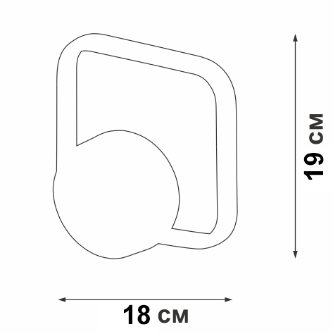 V4612-0/1A Светильник настенный, LED 14Вт, 3500-4000K