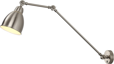 A2055AP-1SS бра - матовое серебро / металл гальванизированный / 1xE27 1x60Вт / L74xW15xH23 / IP20