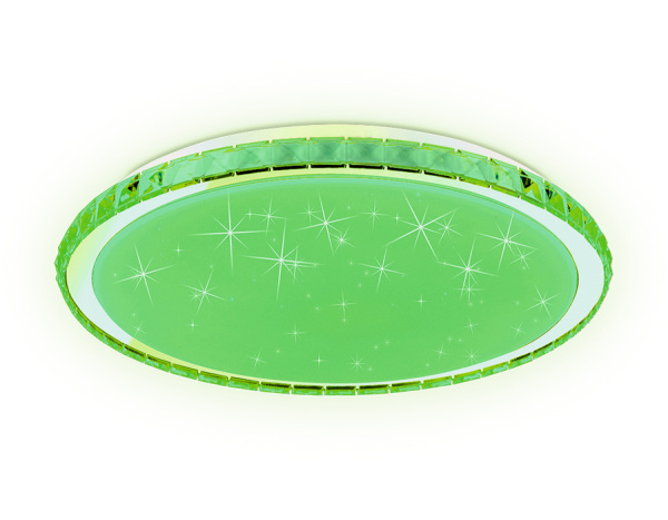 FF501 Светодиодный светильник c подсветкой RGB FF501 CH хром 60W 3000-6400K D400*70 (ПДУ ИК)